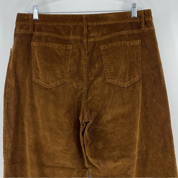 Time and Tru High Rise Wide Leg Button Fly Brown Corduroy Pants, Women's 20 - Picture 6 of 8